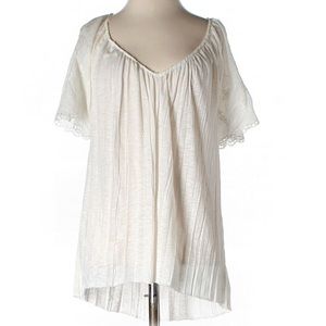 3/$15✨ AEO White Short Sleeve Top, Lace Detail